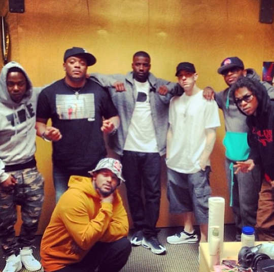 Kendrick Lamar, ScHoolboy Q, Ab-Soul, Jay Rock in Detroit with Eminem, Royce Da 5’9″ and Mr. Porter – 2013-06-05-at-8-19-04-pm