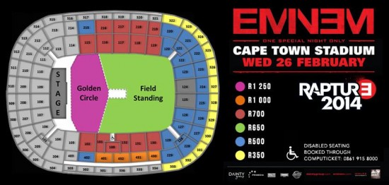 2013.11.19 - Eminem Rapture 2014 show at the Cape Town Stadium
