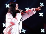 Eminem and Rihanna perform The Monster on stage during the 2014 MTV Movie Awards in Los Angeles