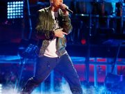 Eminem and Rihanna perform The Monster on stage during the 2014 MTV Movie Awards in Los Angeles