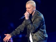 Eminem and Rihanna perform The Monster on stage during the 2014 MTV Movie Awards in Los Angeles