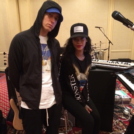 2014.07.30 - Eminem and Rihanna The Monster rehearsals