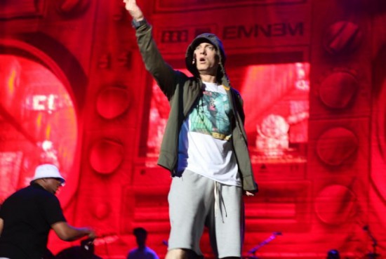 Eminem performs during Day 1 of Lollapalooza 2014 at Grant Park in Chicago, Illinois on August 1, 2014