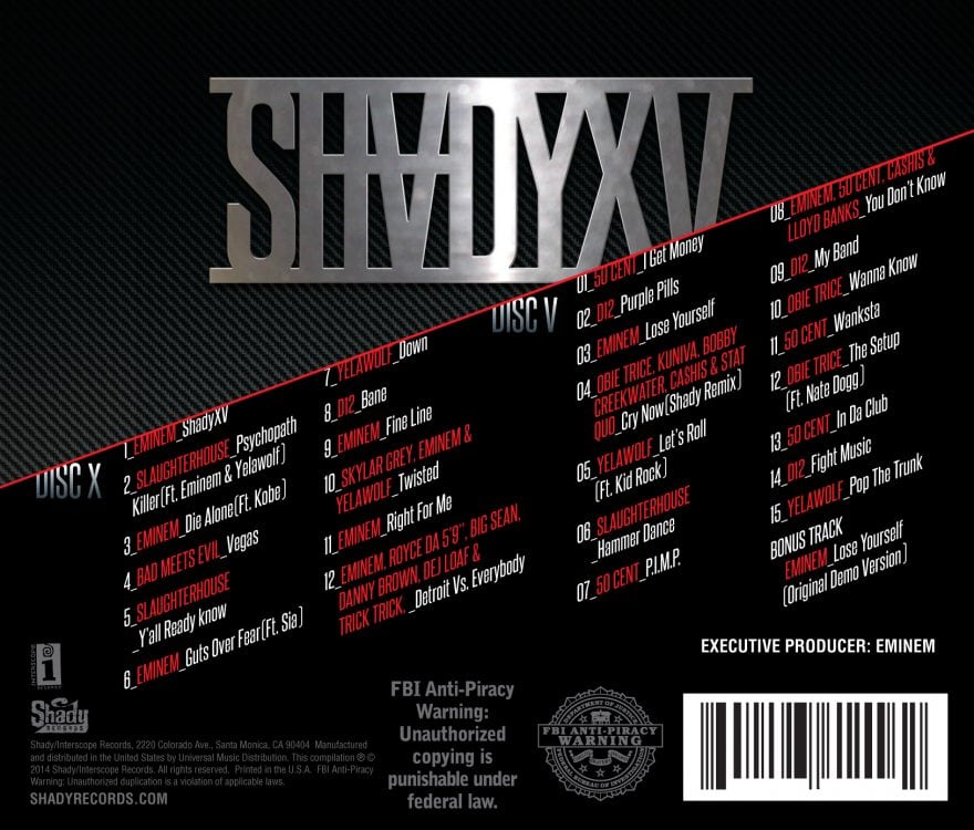 SHADYXV TRACKLIST REVEALED