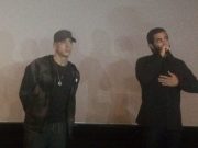 2015.07.20 – Eminem and Jake Gyllenhaal surprise at Southpaw screening in Livonia 2