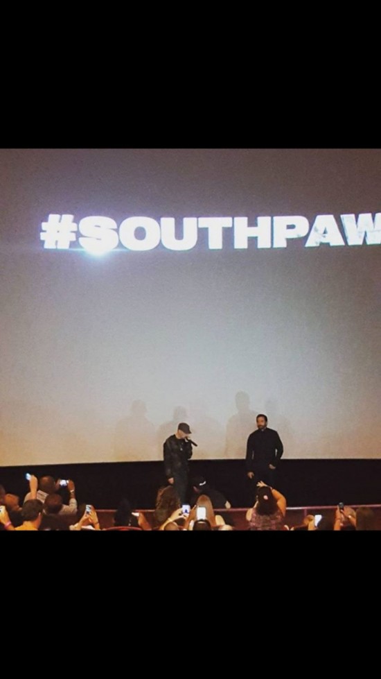 Eminem and Jake Gyllenhaal surprise at Southpaw screening in Livonia