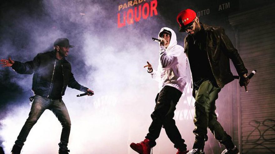 2015.11.06 - Eminem Big Sean Royce at Joe Louis Areba 7