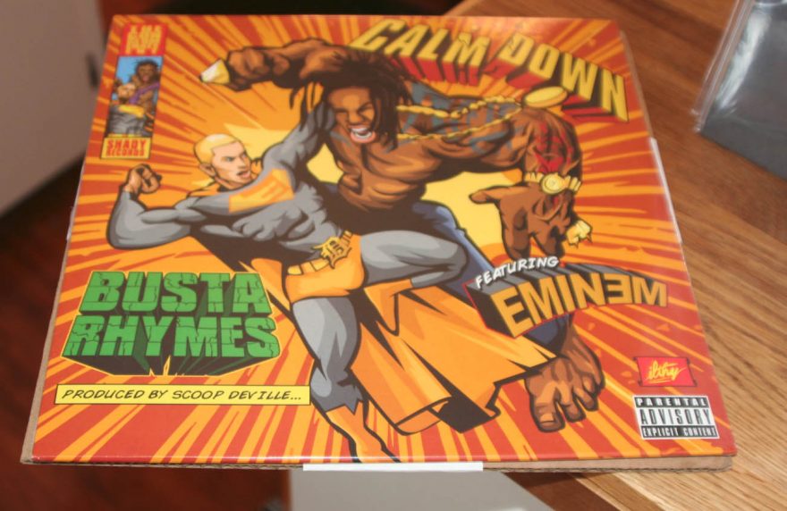 Almost three years later the single "Calm Down" performed by Busta Rhymes and Eminem came out on vinyl!