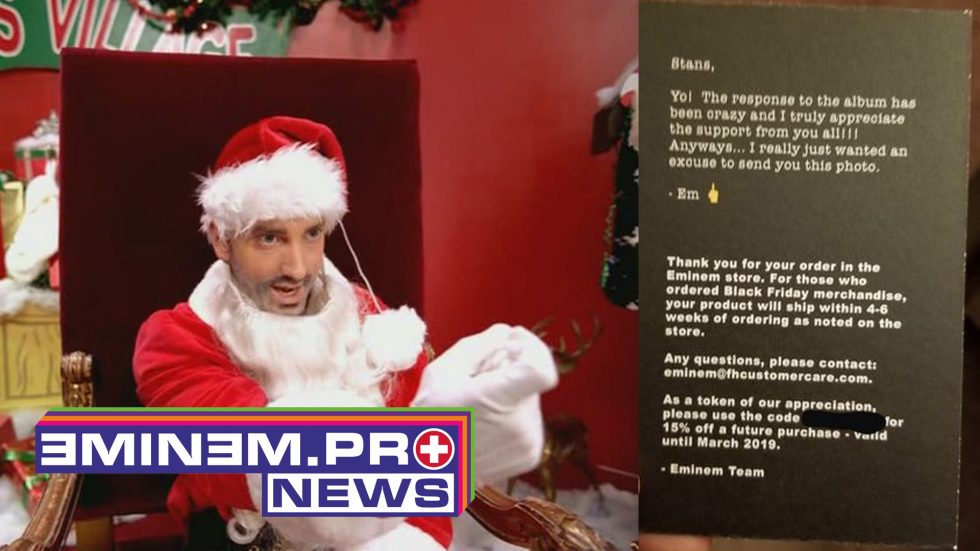 Eminem is sending Christmas cards to fans