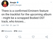 Did Boogie confirm the collaboration with Eminem on his debut Shady Records’ album?