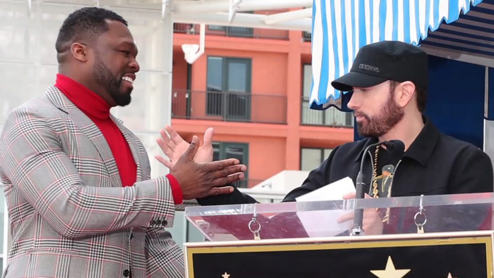 Watch The Recording of Eminem's Speech at The Opening of The 50 Cent’s Star on The Walk of Fame in 4K Quality