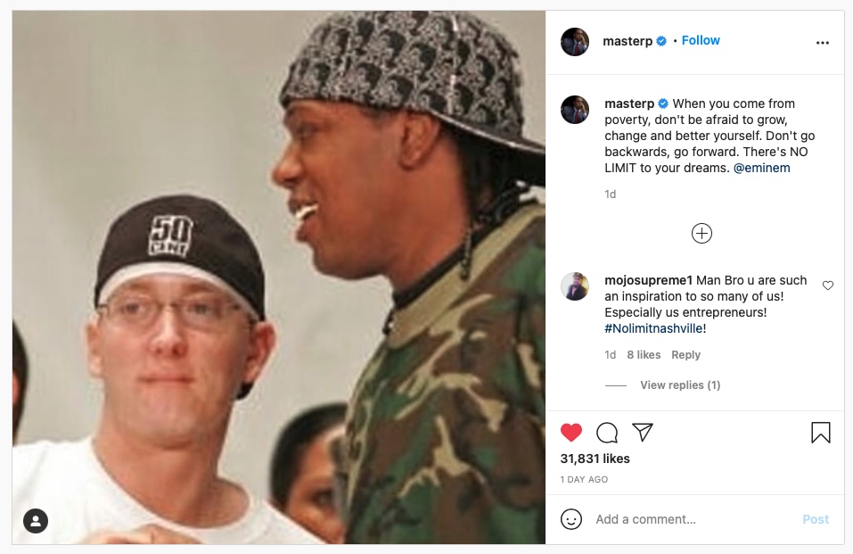 Master P Shares Throwback Picture With Eminem And Inspirational Message