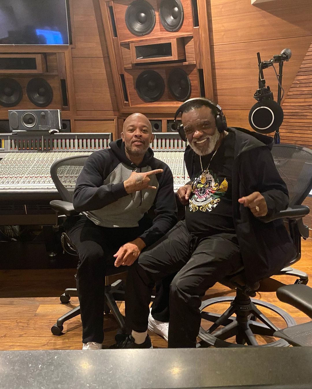 Dr. Dre Hits Studio With Soul Legend Ronald Isley