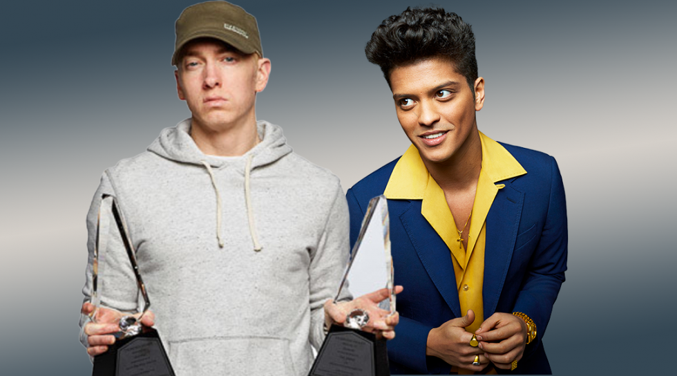 Bruno Mars Overtook Eminem in Diamond Singles Count Eminem.Pro the