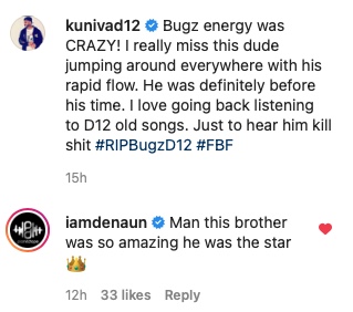Kuniva shared a rare video of the late D12 member Bugz on the mic