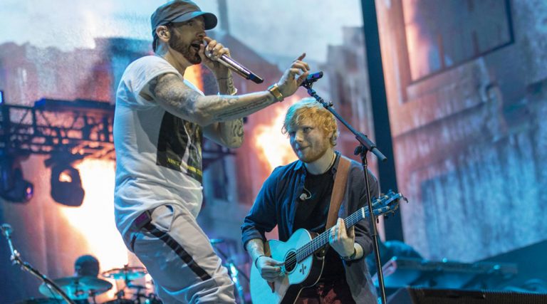 Ed Sheeran And Eminem Live | Watch Eminem Join Ed Sheeran For Two Songs ...