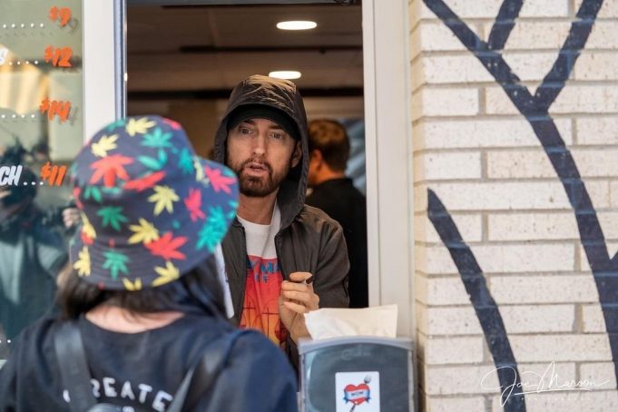 Eminem Treats Fans With Spaghetti In His New Mom's Spaghetti Diner
