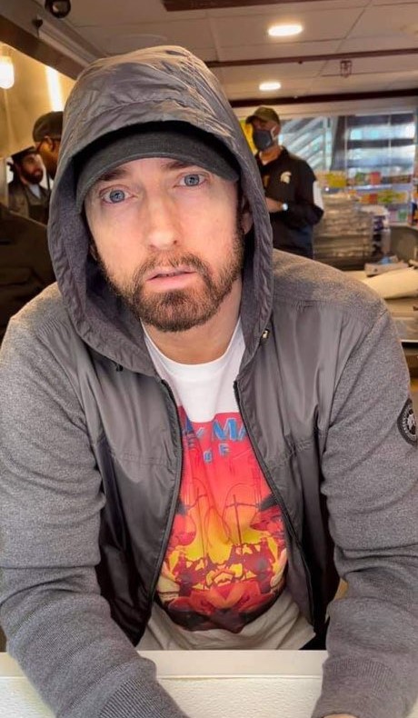 Eminem Treats His Fans With Spaghetti In His New Mom's Spaghetti Diner