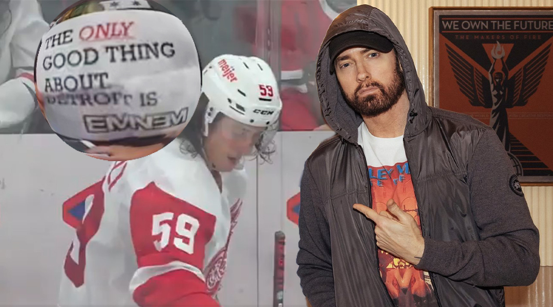 Commentator Shouts Out to Eminem During Detroit Red Wings Game