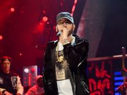 CLEVELAND, OHIO – OCTOBER 30: Eminem performs onstage during the 36th Annual Rock & Roll Hall Of Fame Induction Ceremony at Rocket Mortgage Fieldhouse on October 30, 2021 in Cleveland, Ohio. (Photo by Kevin Mazur/Getty Images for The Rock and Roll Hall of Fame )