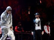 CLEVELAND, OHIO – OCTOBER 30: LL Cool J and Eminem perform onstage during the 36th Annual Rock & Roll Hall Of Fame Induction Ceremony at Rocket Mortgage Fieldhouse on October 30, 2021 in Cleveland, Ohio. (Photo by Dimitrios Kambouris/Getty Images for The Rock and Roll Hall of Fame )