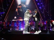 CLEVELAND, OHIO – OCTOBER 30: LL Cool J and Eminem perform onstage during the 36th Annual Rock & Roll Hall Of Fame Induction Ceremony at Rocket Mortgage Fieldhouse on October 30, 2021 in Cleveland, Ohio. (Photo by Kevin Kane/Getty Images for The Rock and Roll Hall of Fame )