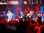 CLEVELAND, OHIO – OCTOBER 30: LL Cool J (L) and Eminem perform onstage during the 36th Annual Rock & Roll Hall Of Fame Induction Ceremony at Rocket Mortgage Fieldhouse on October 30, 2021 in Cleveland, Ohio. (Photo by Michael Loccisano/Getty Images for The Rock and Roll Hall of Fame )