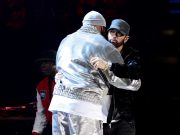 CLEVELAND, OHIO – OCTOBER 30: LL Cool J and Eminem perform onstage during the 36th Annual Rock & Roll Hall Of Fame Induction Ceremony at Rocket Mortgage Fieldhouse on October 30, 2021 in Cleveland, Ohio. (Photo by Dimitrios Kambouris/Getty Images for The Rock and Roll Hall of Fame )