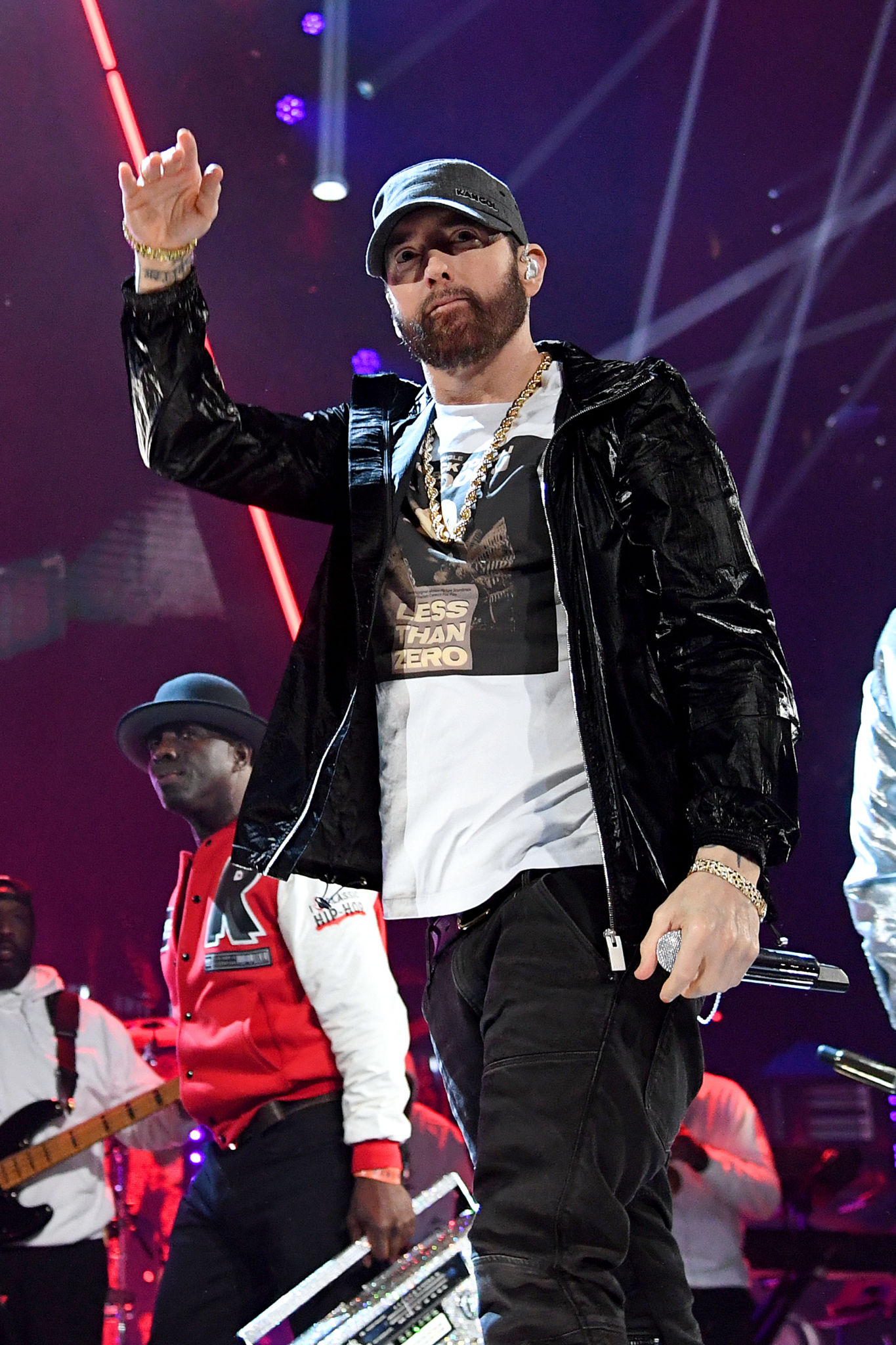 CLEVELAND, OHIO - OCTOBER 30: Eminem performs onstage during the 36th Annual Rock & Roll Hall Of Fame Induction Ceremony at Rocket Mortgage Fieldhouse on October 30, 2021 in Cleveland, Ohio. (Photo by Kevin Mazur/Getty Images for The Rock and Roll Hall of Fame )
