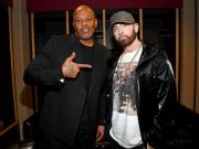 CLEVELAND, OHIO – OCTOBER 30: Dr. Dre and Eminem pose backstage during the 36th Annual Rock & Roll Hall Of Fame Induction Ceremony at Rocket Mortgage Fieldhouse on October 30, 2021 in Cleveland, Ohio. (Photo by Kevin Mazur/Getty Images for The Rock and Roll Hall of Fame )