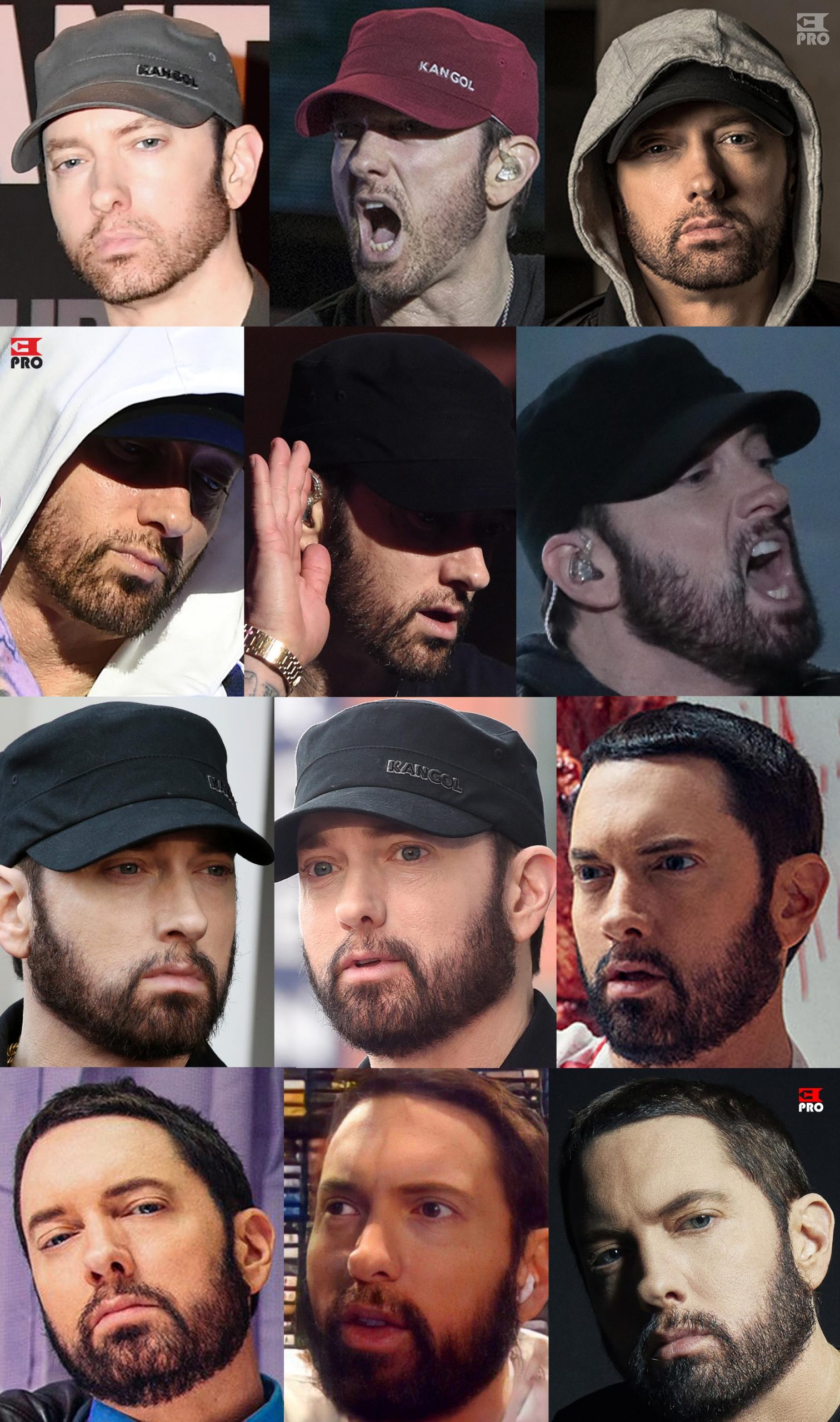 Eminem's beard evolution