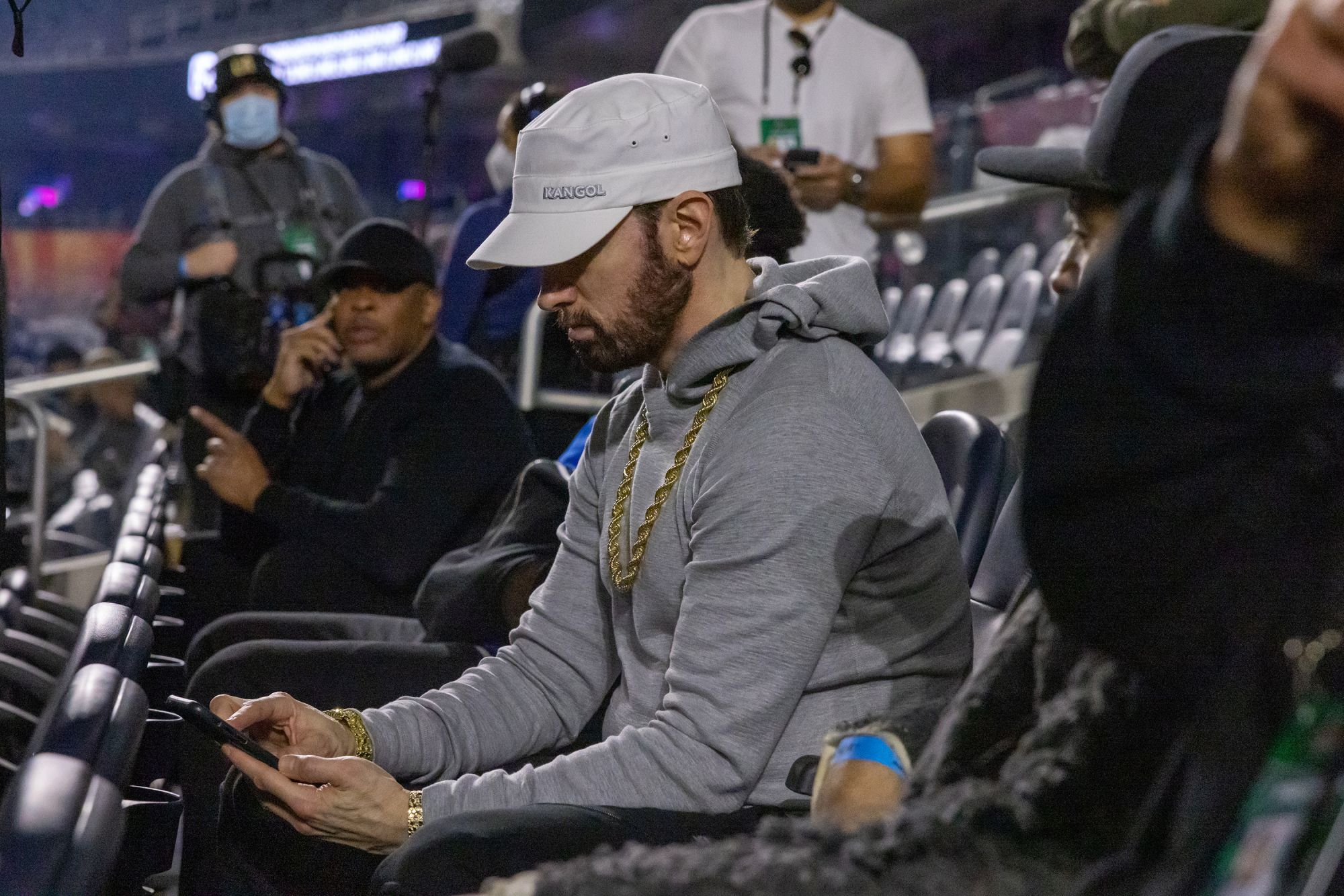 Eminem, Super Bowl 2022. Photo by Jeremy Deputat