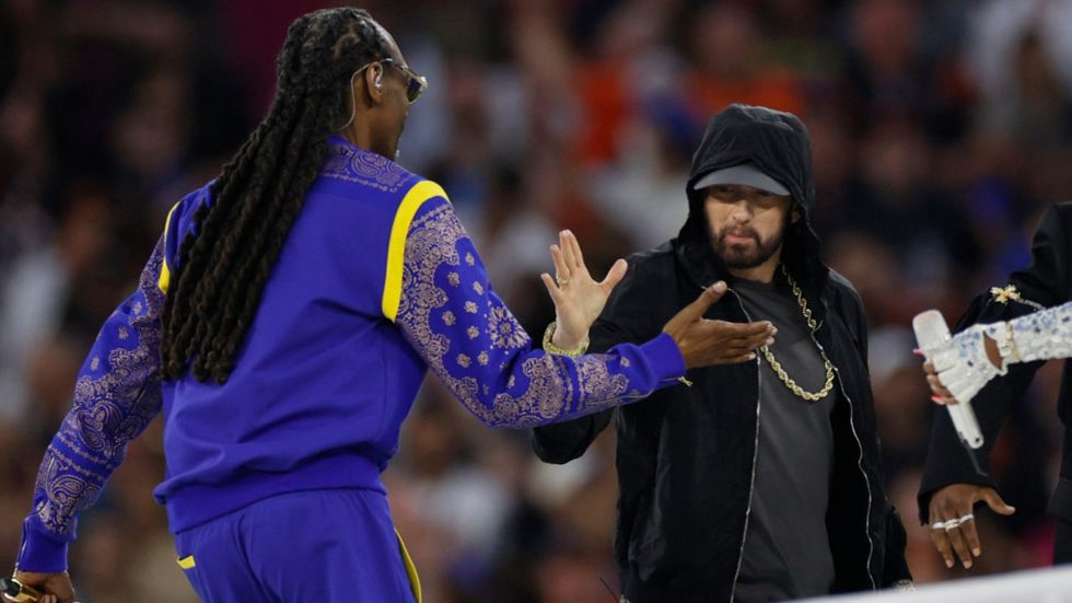 Eminem Snopp Dogg Super Bowl 2022 Feb
