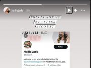 Hailie anti tweet IG