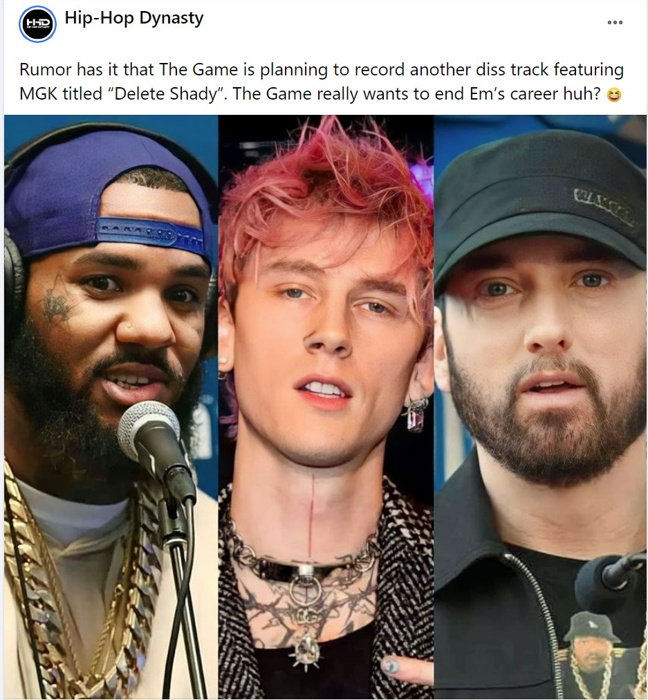 По слухам, The Game обратился за помощью к MGK для нового дисса на Эминема  | www.Eminem.pro