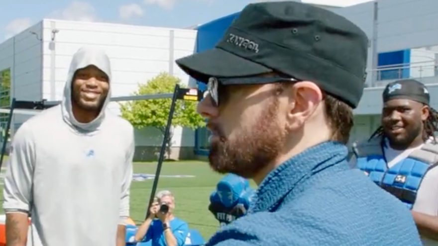 Watch Eminem Visiting Detroit Lions Training Grounds