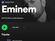 Spotify Eminem Top 5 Nov 18