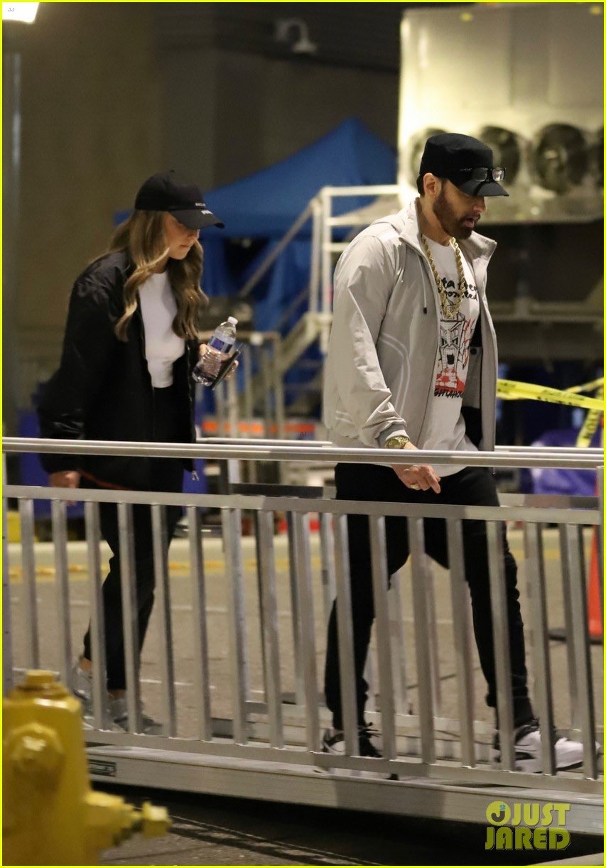 Eminem Appeared at the Hall of Fame Rehearsals in Good Company of His Daughter Hailie Jade