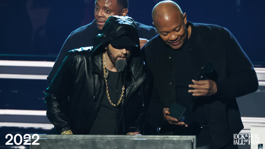 Eminem and Dr. Dre Rock and Roll Hall of Fame 2022