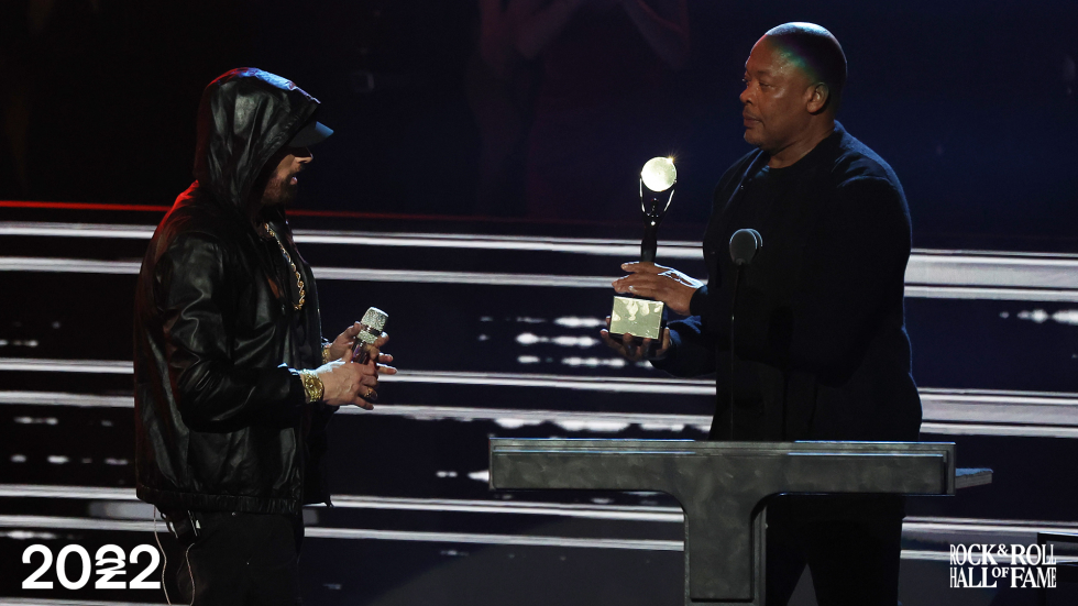 Eminem and Dr. Dre Rock and Roll Hall of Fame 2022