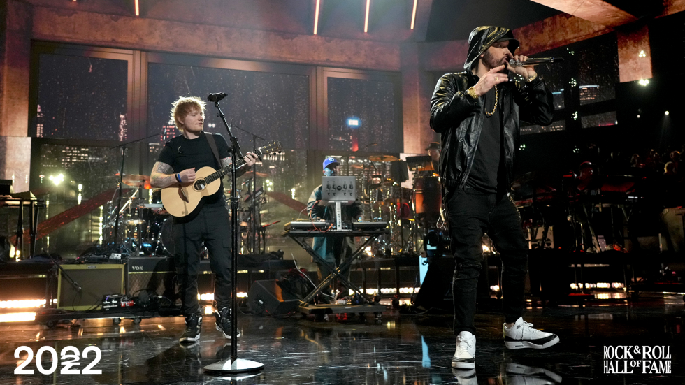 Eminem and Ed Sheeran Rock and Roll Hall of Fame 2022