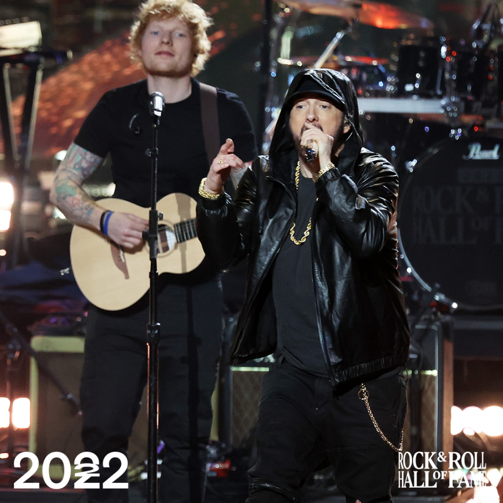 Eminem and Ed Sheeran Rock and Roll Hall of Fame 2022