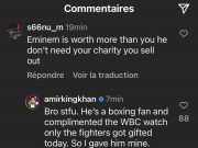 Responding to a crazed fan message, Amir Kahn wrote that he was happy to bestow the rap legend with his watch, as he knows he is an avid boxing fan