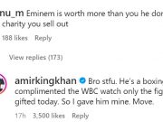Amir Khan inst responce