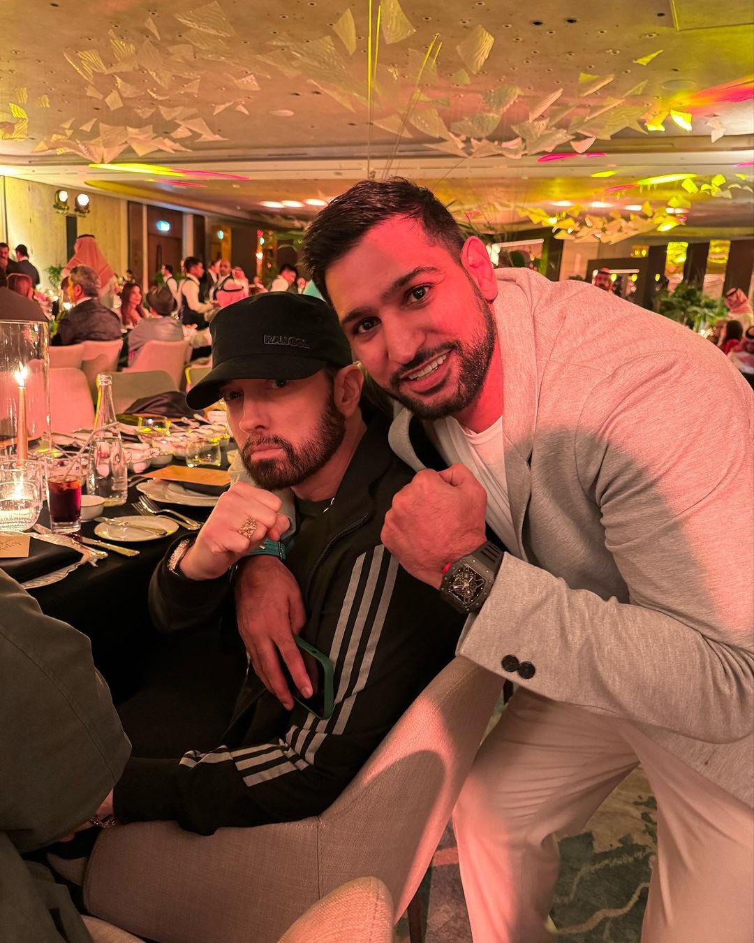 Eminem and british boxing Amir Kahn, Riyadh, Saudi Arabia (10.28.2023)
