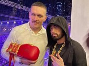 Eminem and Ukrainian boxer Oleksandr Usyk, Riyadh, Saudi Arabia 2023