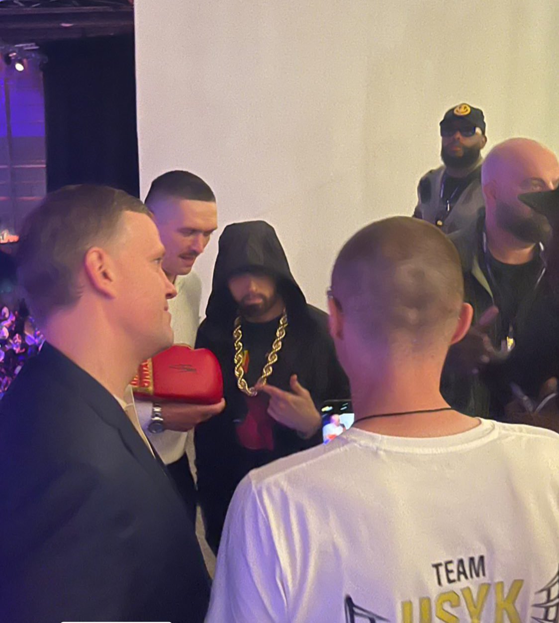 Eminem and Ukrainian boxer Oleksandr Usyk, Riyadh, Saudi Arabia 2023