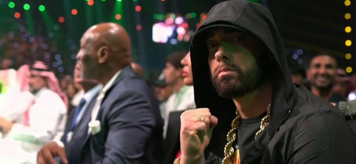 Mike Tyson and Eminem Watch “Batte of the Baddest” Eminem.Pro the