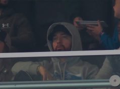 Eminem, Hailie and Natan Watching Detroit Lions vs Carolina Panthers Match Together at Ford Field Stadium Eminem, Hailie and Mr. Porter Watching Detroit Lions vs Carolina Panthers Match Together at Ford Field Stadium
