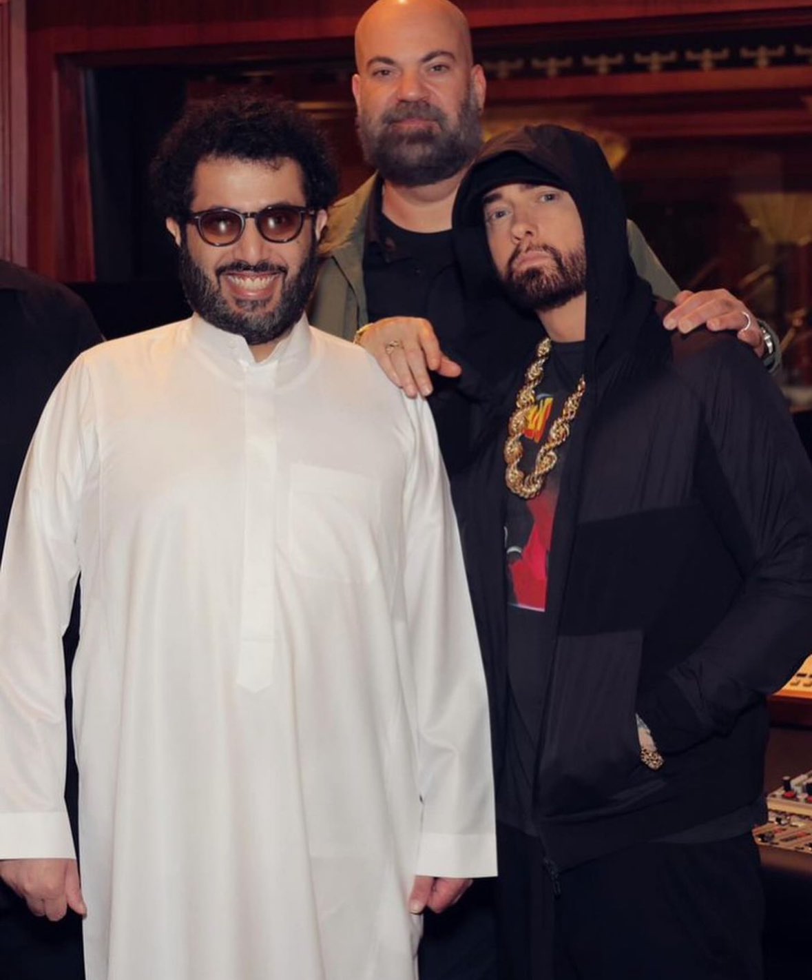 Eminem, Turki Al-Sheikh and Paul Rosenberg in Saudi Arabia, 10.28.2023
